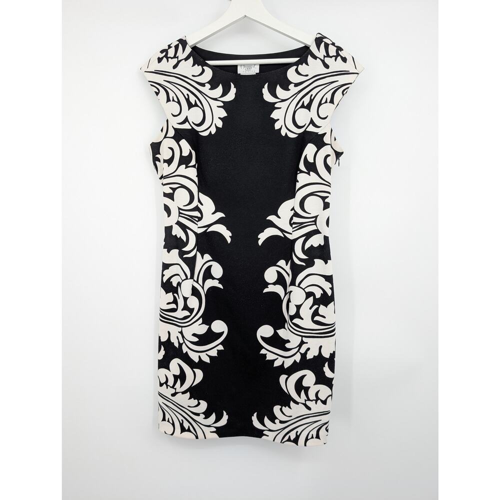 Maggy L Black and White Cocktail Dress 12P **